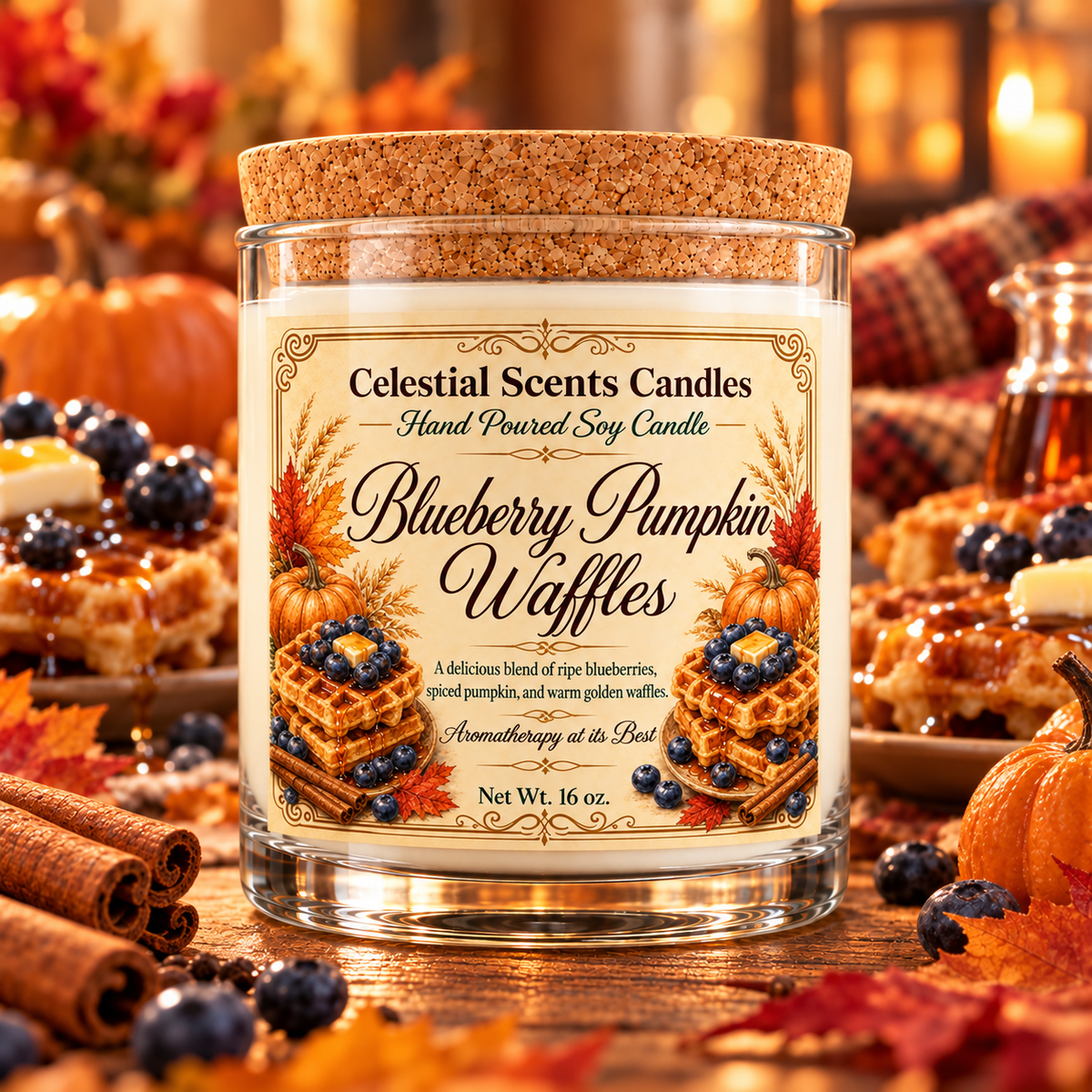 Blueberry Pumpkin Waffles Soy Candle
