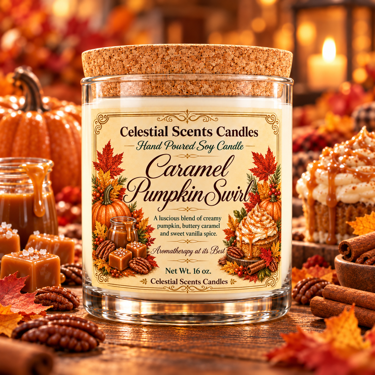 Caramel Pumpkin Swirl Soy Candle
