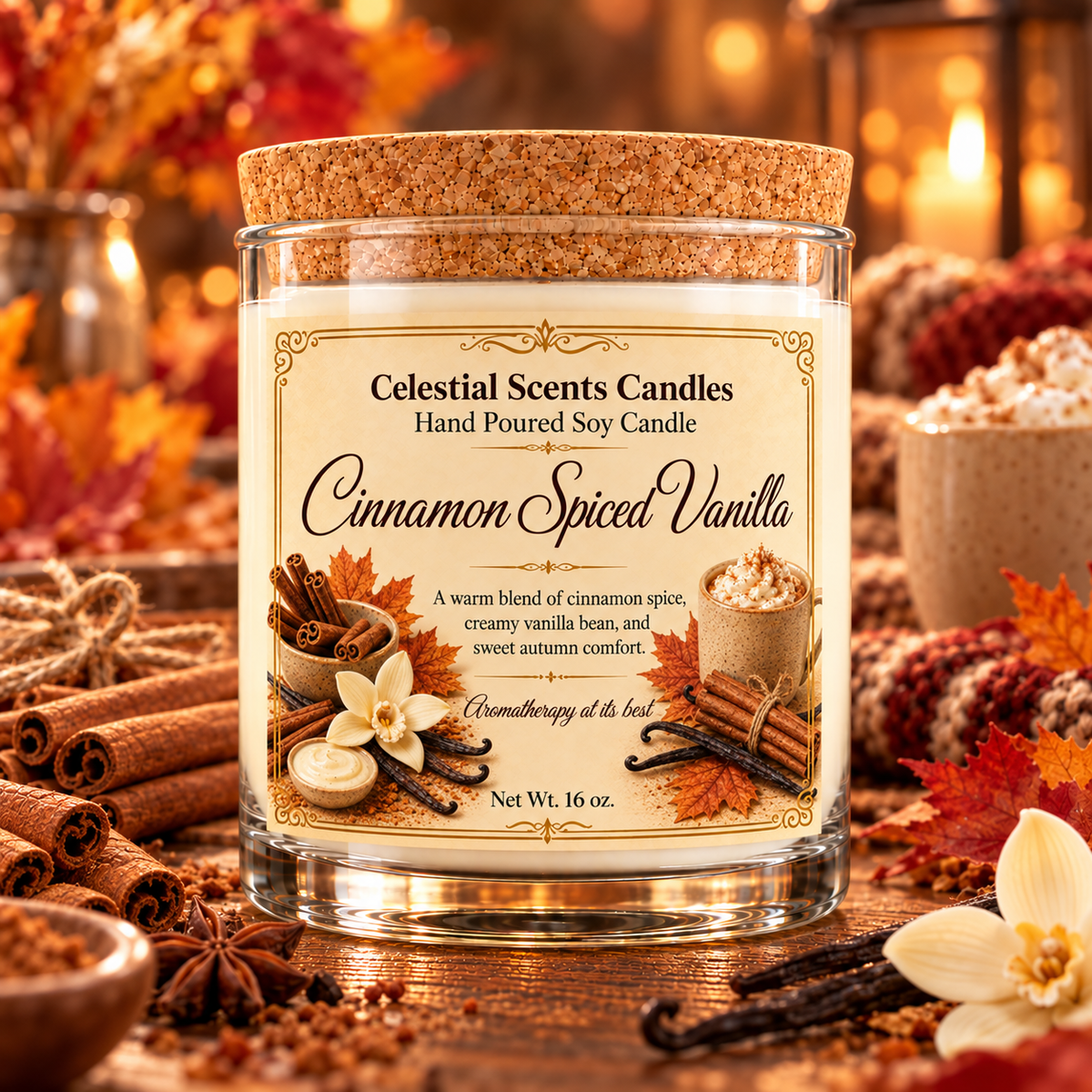 Cinnamon Spiced Vanilla Soy Candle