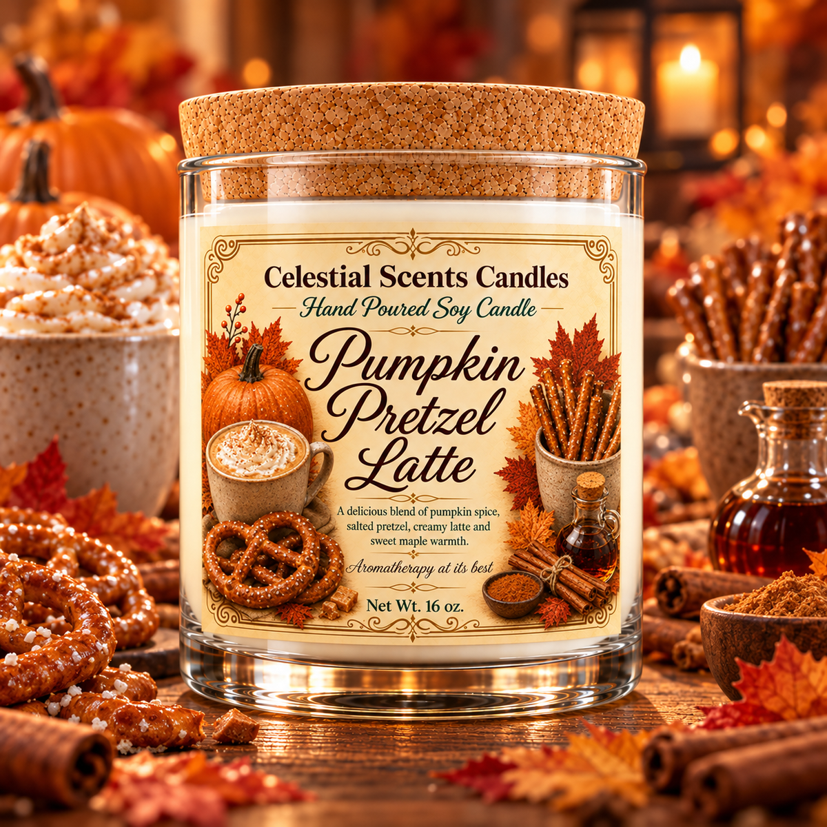 Pumpkin Pretzel Latte Soy Candle