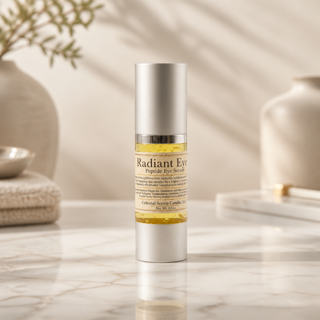 Radiant Eyes Peptide Eye Serum 0.5oz bottle by Celestial Scents Candles